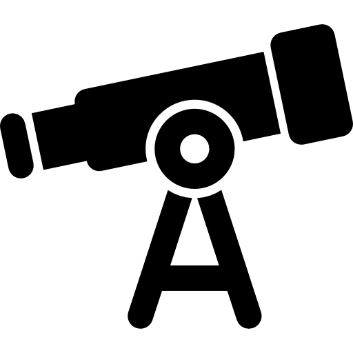 망원경 Basic Rounded Filled icon