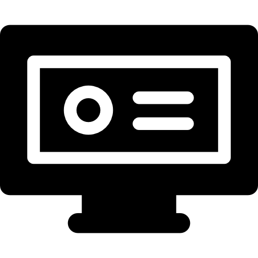monitor Basic Rounded Filled icono