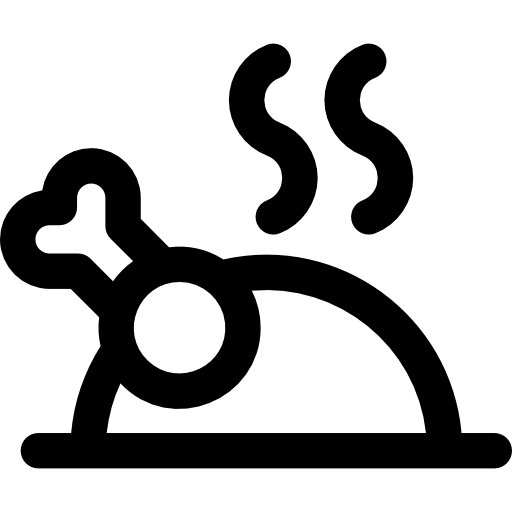 구운 치킨 Basic Rounded Lineal icon