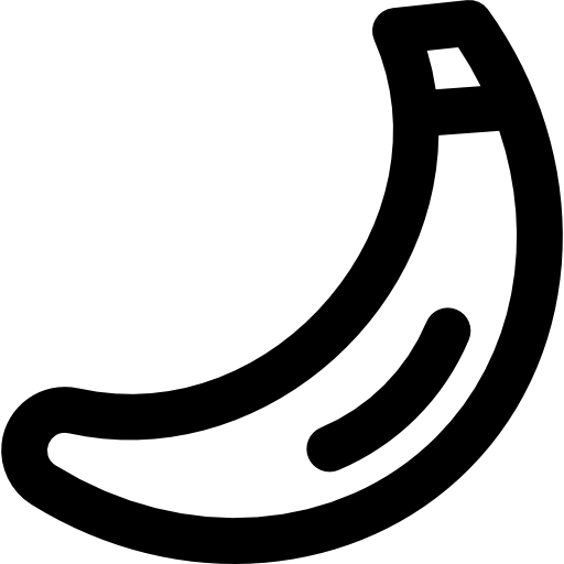 バナナ Basic Rounded Lineal icon