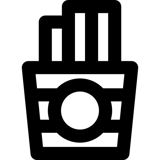 감자 튀김 Basic Rounded Lineal icon