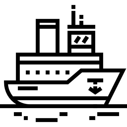 embarcacion Detailed Straight Lineal icono