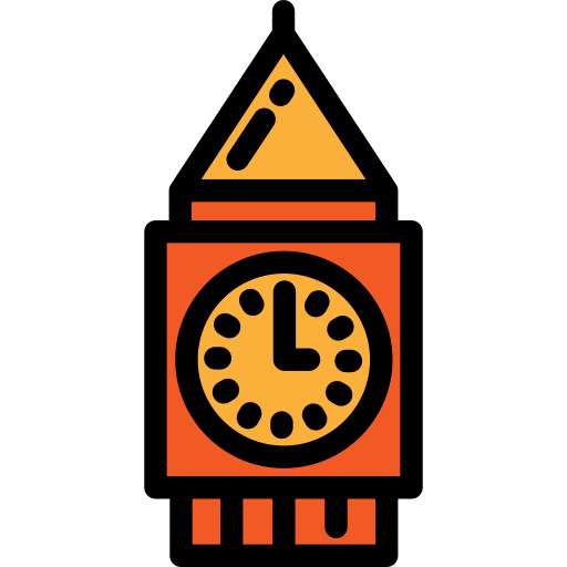 Big ben Detailed Rounded Lineal color icon