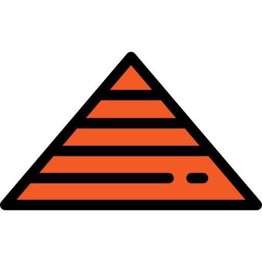 Pyramids Detailed Rounded Lineal color icon