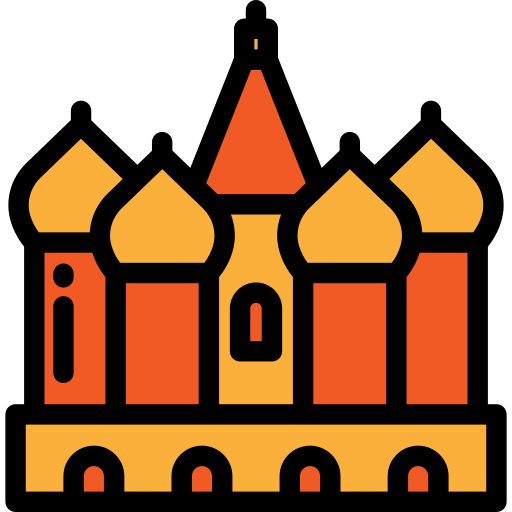 kathedraal van heilige basilicum Detailed Rounded Lineal color icoon