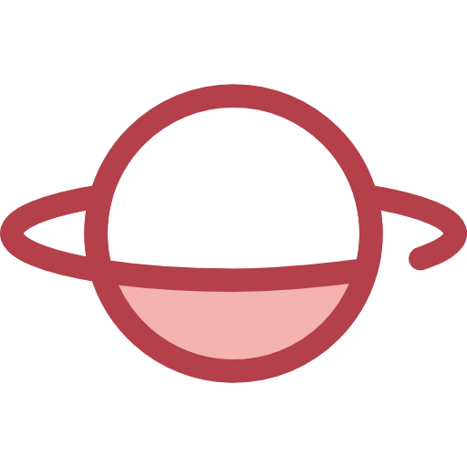 saturno Monochrome Red icono