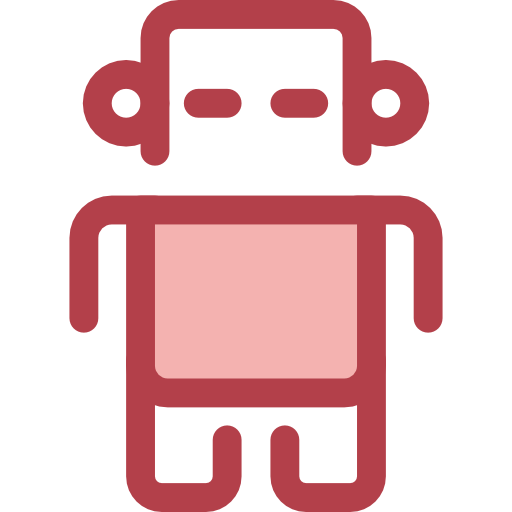 robot Monochrome Red icoon