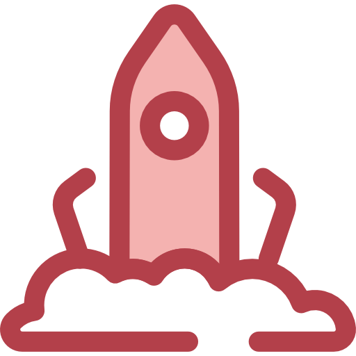 Space ship Monochrome Red icon