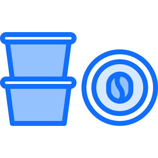 Coffee capsule Coloring Blue icon