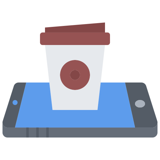 koffiekop Coloring Flat icoon