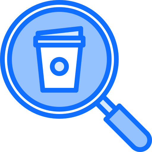 Coffee cup Coloring Blue icon