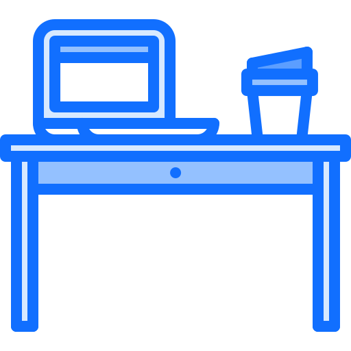 Desk Coloring Blue icon