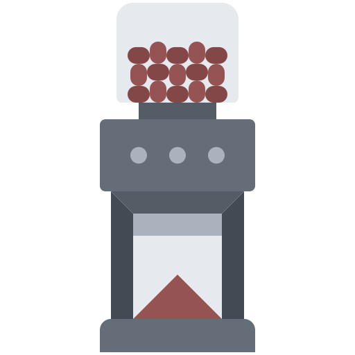 Coffee grinder Coloring Flat icon