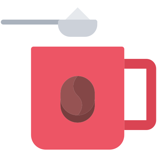 tazza di caffè Coloring Flat icona