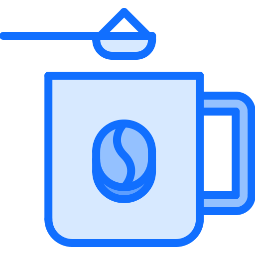 tasse de café Coloring Blue Icône