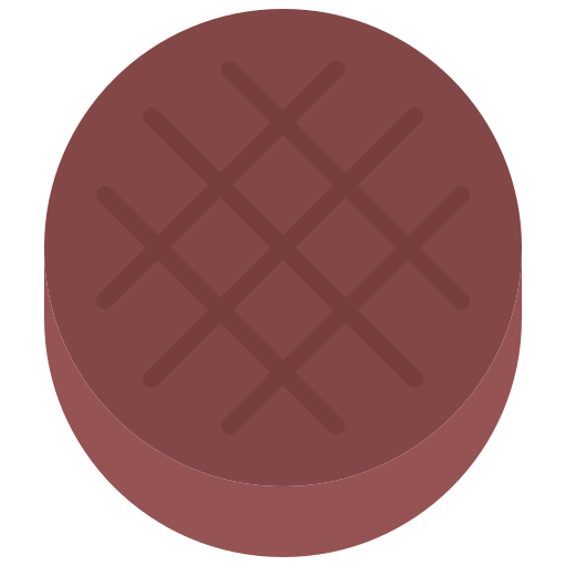 Round bread Coloring Flat icon