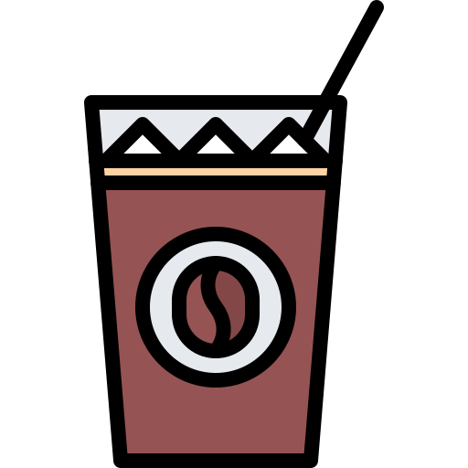 Cold coffee Coloring Color icon