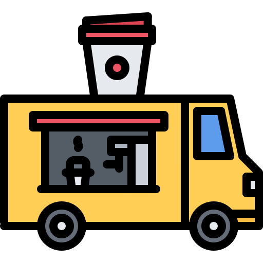 Food truck Coloring Color icon