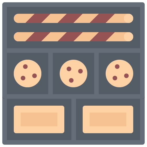 Cookies Coloring Flat icon
