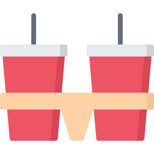 Cup carrier Coloring Flat icon