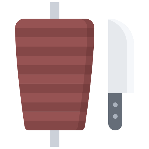 shawarma Coloring Flat icon