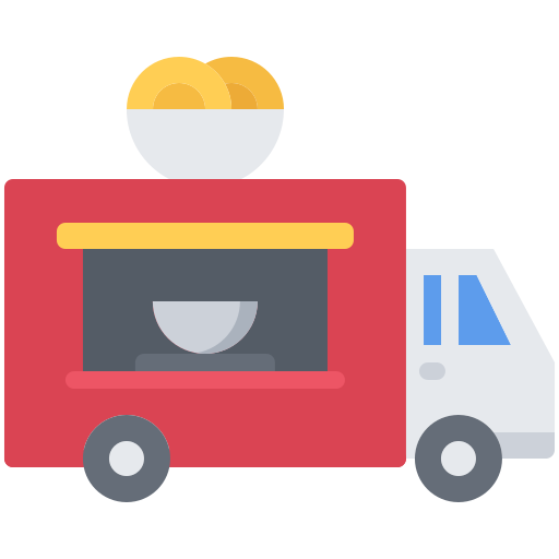 Food truck Coloring Flat icon