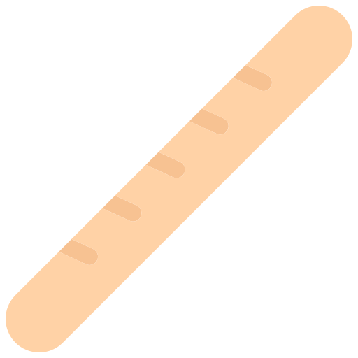 Baguette Coloring Flat icono