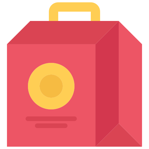 Lunch box Coloring Flat icon
