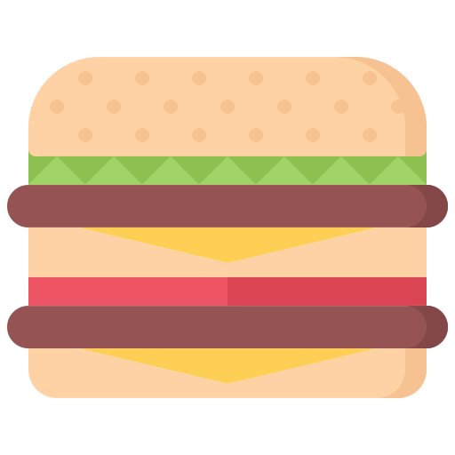 Чизбургер Coloring Flat иконка