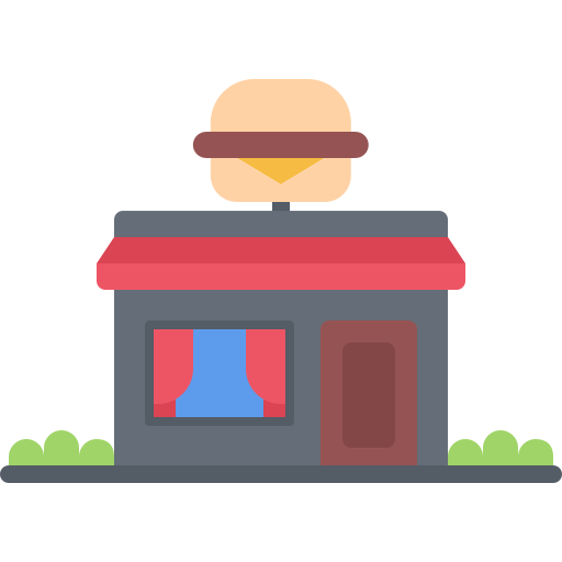 레스토랑 Coloring Flat icon
