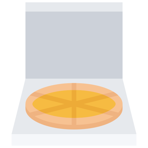 Коробка для пиццы Coloring Flat иконка