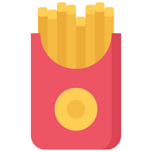 French fries Coloring Flat icon