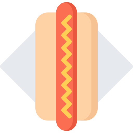 hot dog Coloring Flat icono
