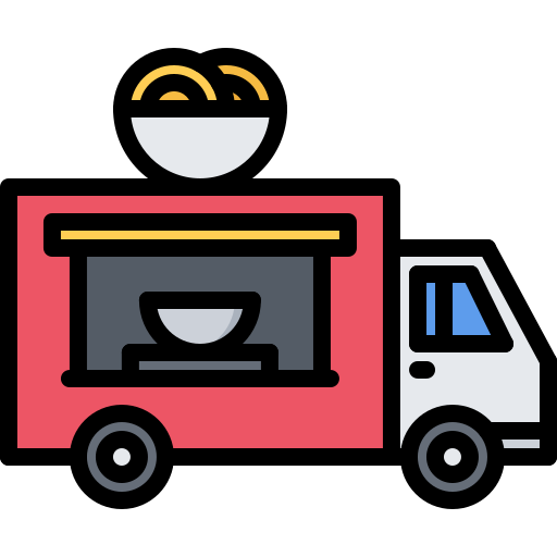 ciężarówka z żywnością Coloring Color ikona