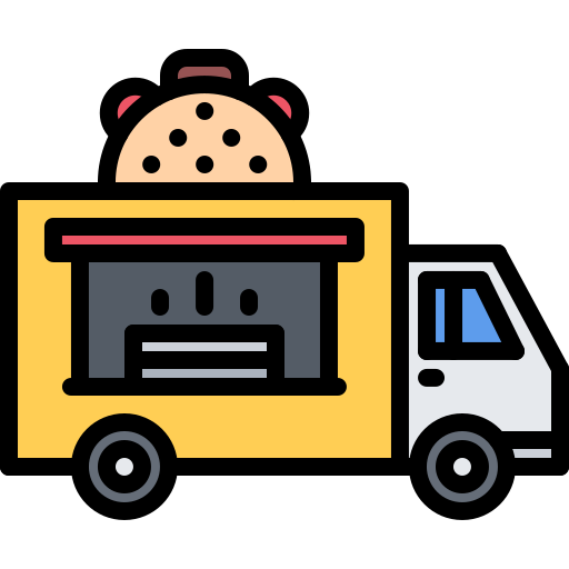 ciężarówka z żywnością Coloring Color ikona