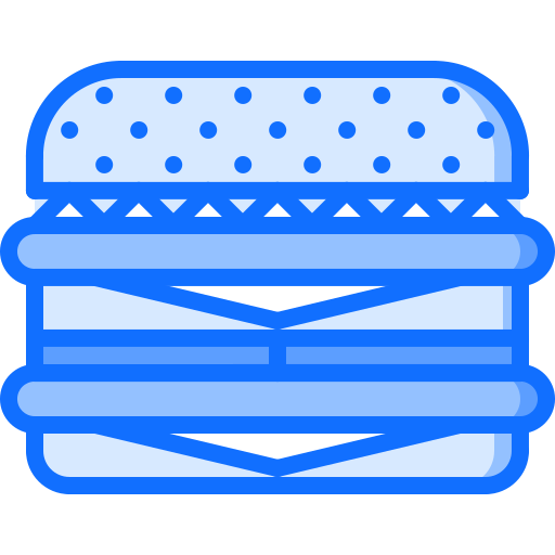 cheeseburger Coloring Blue icoon