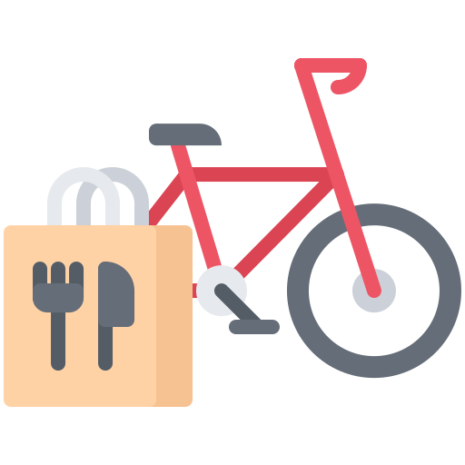 自転車 Coloring Flat icon