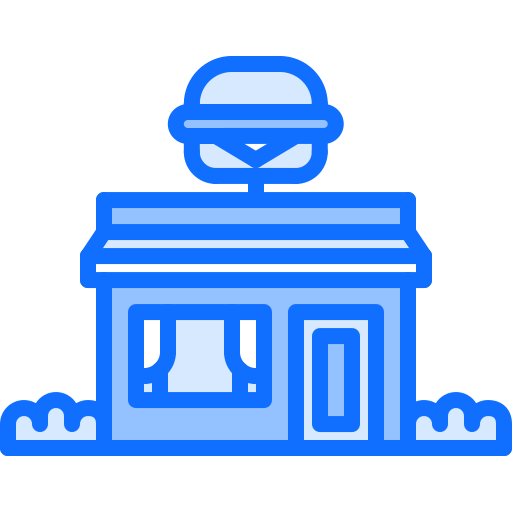 Restaurant Coloring Blue icon