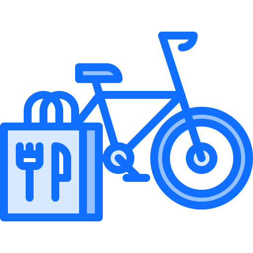 fahrrad Coloring Blue icon