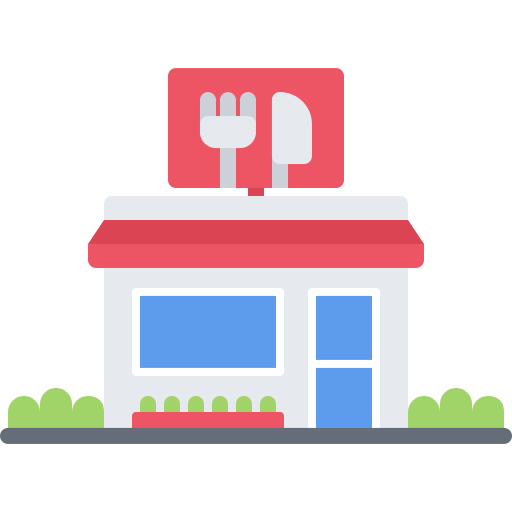 Restaurant Coloring Flat icon