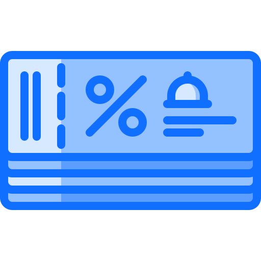 Discount Coloring Blue icon