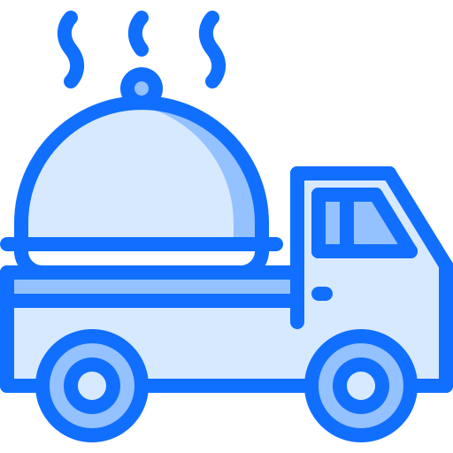 camión de reparto Coloring Blue icono