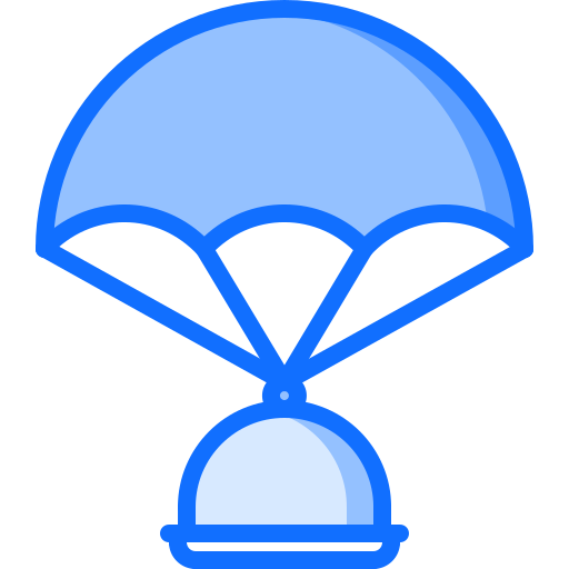 Parachute Coloring Blue icon