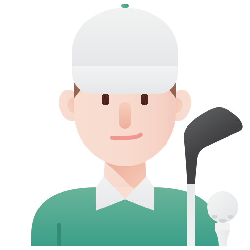 golfspieler Amethys Design Flat icon