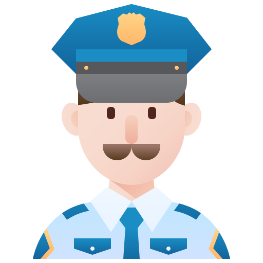 Policía Amethys Design Flat icono