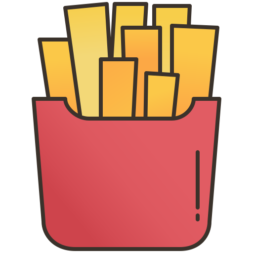 French fries Amethys Design Lineal Color icon