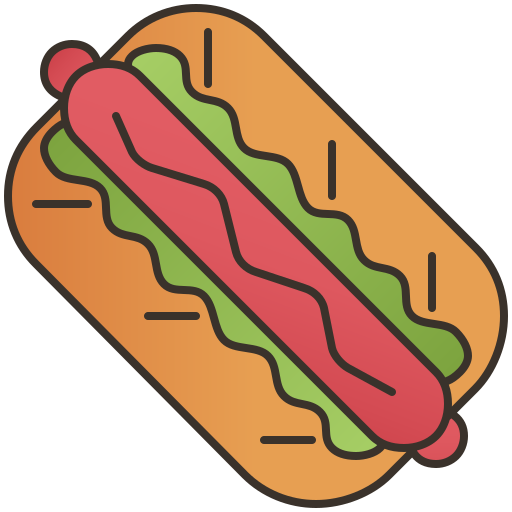 hot dog Amethys Design Lineal Color icono