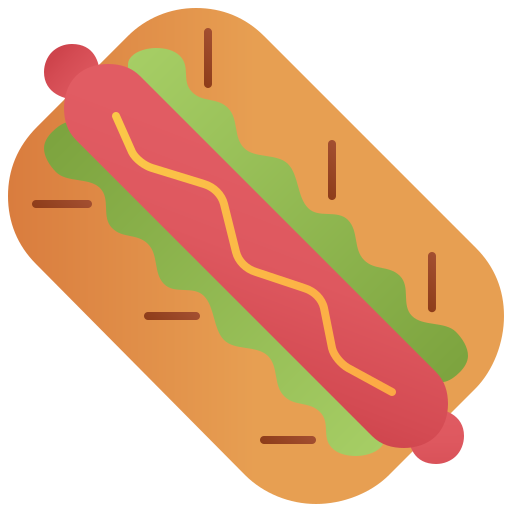 hot dog Amethys Design Flat icono