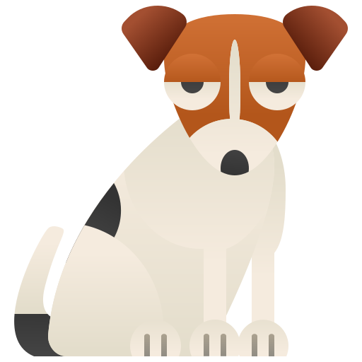 jack russell terrier Amethys Design Flat icoon