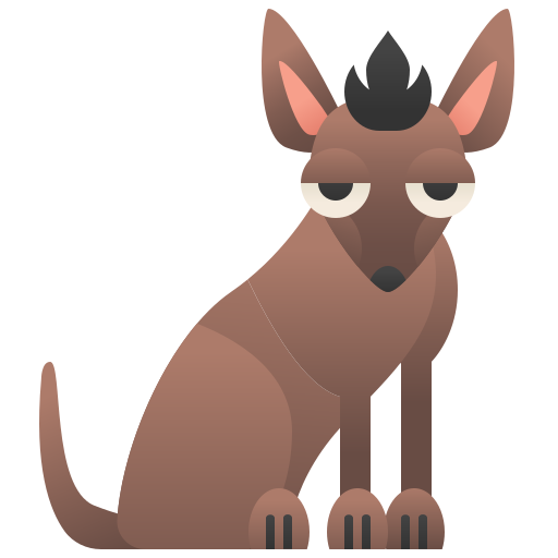 Mexican hairless dog Amethys Design Flat icon